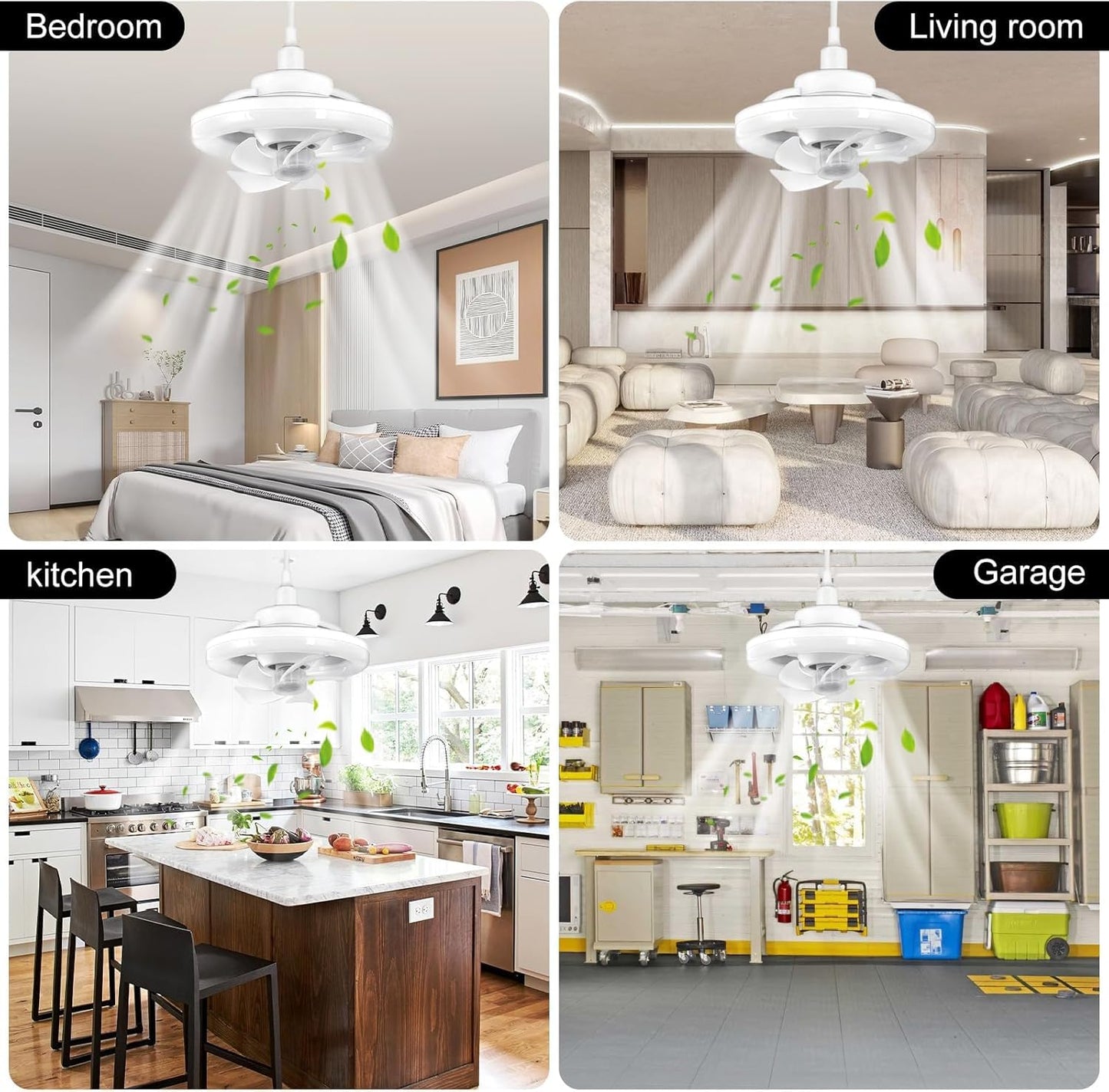 Acrylic Ceiling Fan with Lights and Remote || 3 Speeds Infinite Dimmable Light with 1 Meter Extender Wire || 360 Rotation Ceiling Fan || LED Ceiling Fan Light for Bathroom, Bedroom, Home