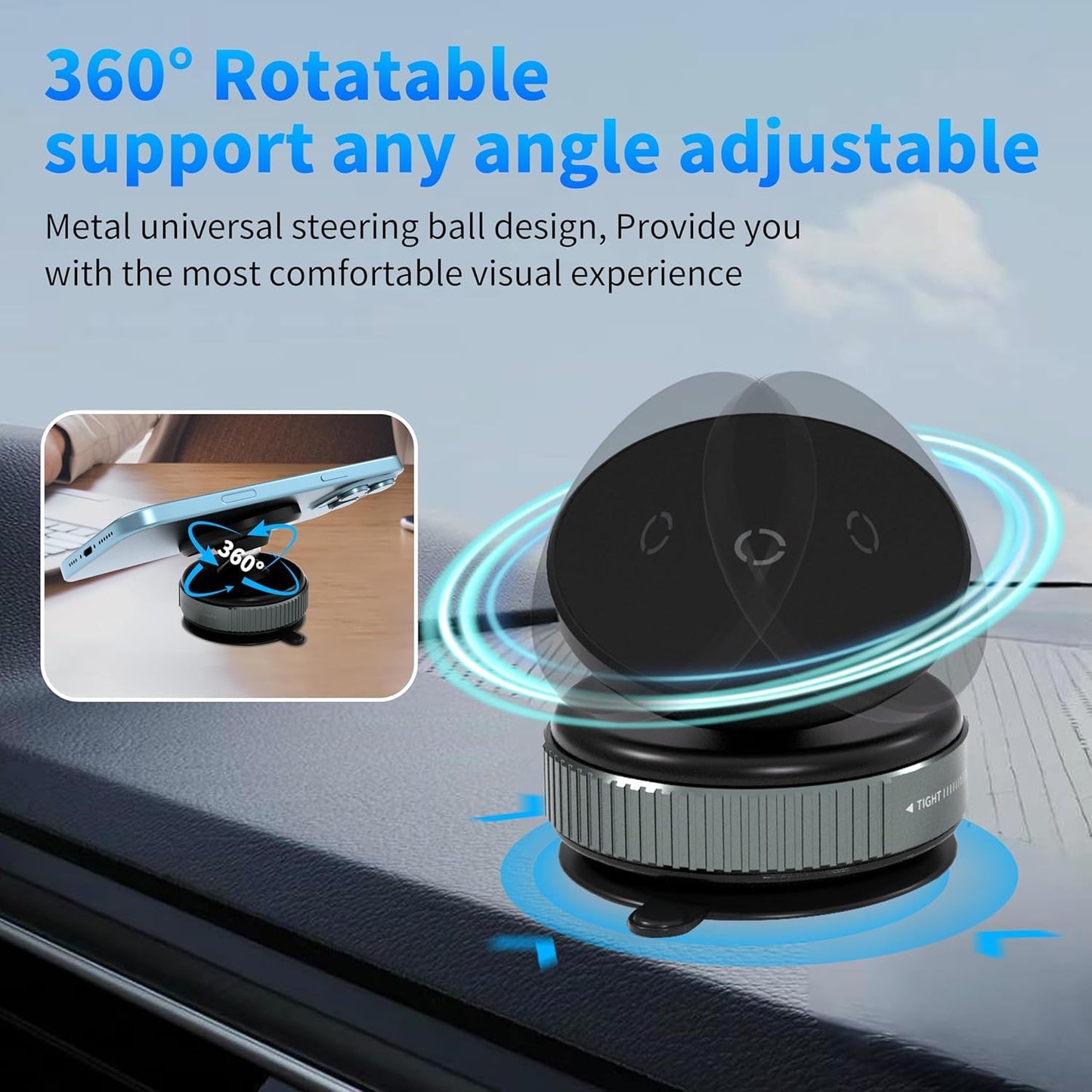 Vacuum Suction Magnetic Phone Holder