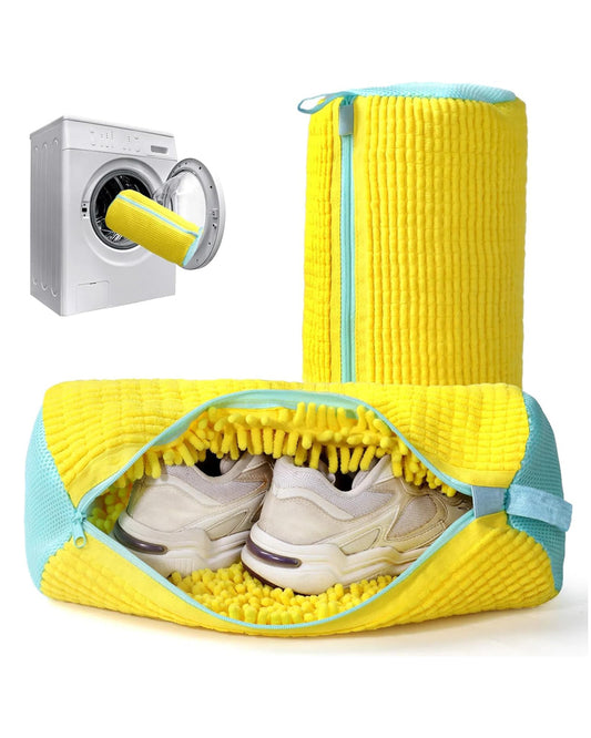 Shoe Washing Machine Bag Laundry Shoe Bag for Washer & Dryer, Reusable with Durable Zipper for Sneakers & Delicates 360° Deep Cleaning Washable Laundry Organizer Bag