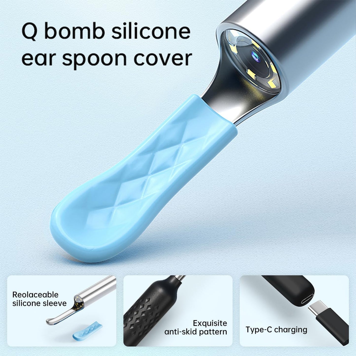 Ear Wax Removal, Ear Cleaner with Camera, Ear Wax Removal Kit with 1080P, Ear Camera Otoscope with Light, Ear Cleaning Kit for Android & ios