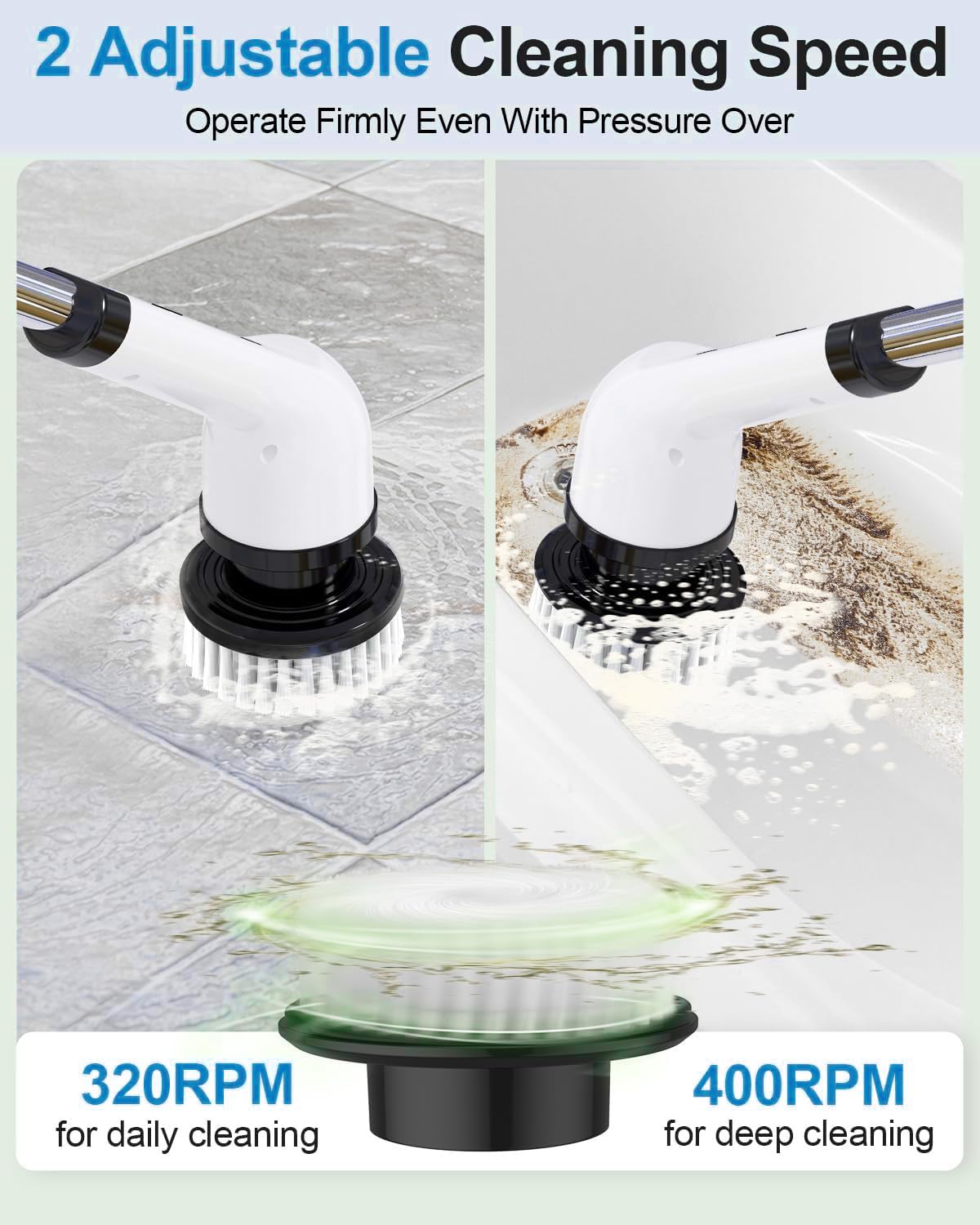 9 in 1 Cordless Electric Spin Scrubber