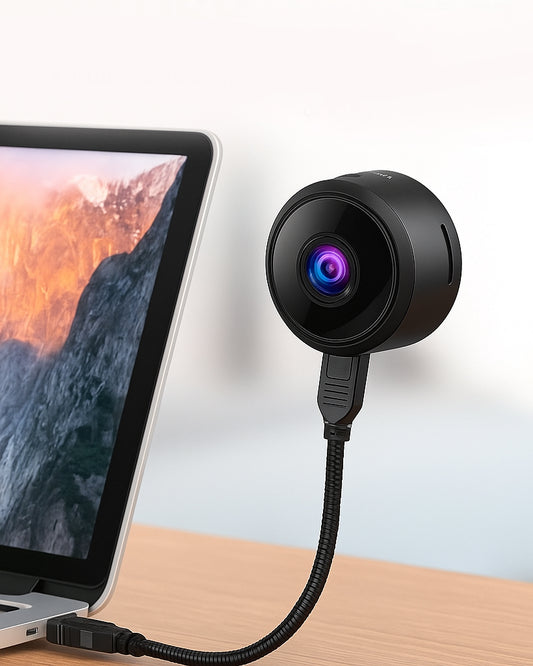 AB SmartEye Mini Wireless WiFi Security Camera | HD 1080p Indoor Video Recorder with Low Light Vision | Portable & Magnetic | Home, Office, and Baby Monitor