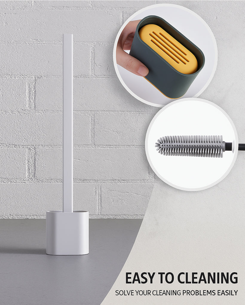 All-round clean toilet brush without dead ends Silicone toilet brush