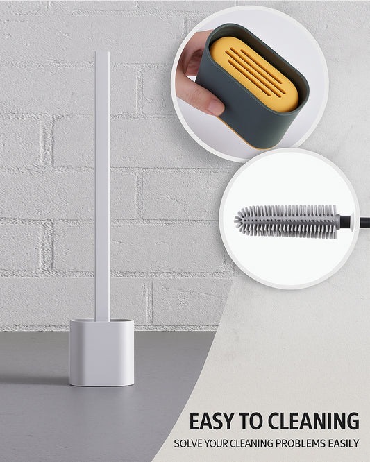 All-round clean toilet brush without dead ends Silicone toilet brush