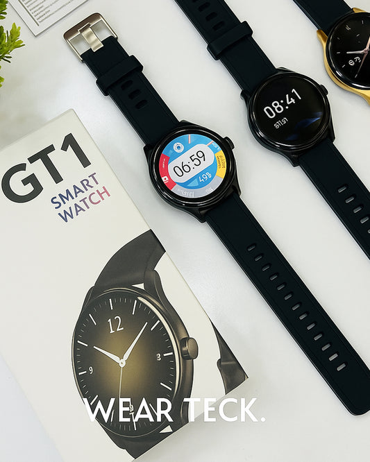 GT1 Round Dial Bluetooth Calling Smart Watch -