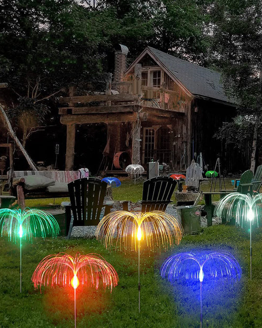 Jellyfish Solar Garden Light Metal Stand Multicolour