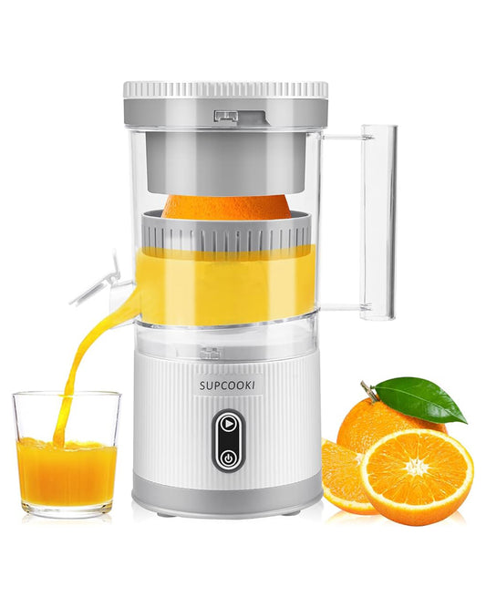 Electric Citrus Juicer, Rechargeable Juicer Machine with USB Cable and Cleaning Brush