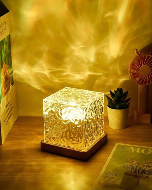 Dynamic Water Ripple Night Light - LED Projector Lamp for Bedroom and Gaming Room Decor